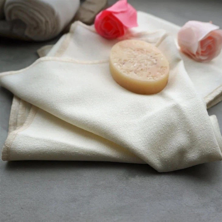 china raw Silk Noil Exfoliating Washcloth suppliers